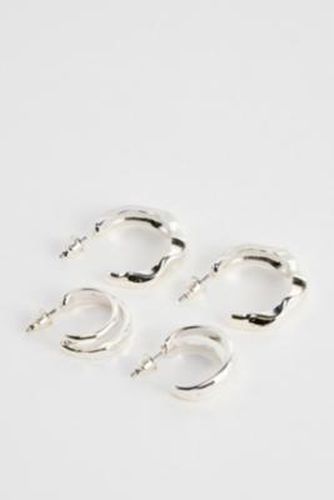 Boucles d'oreilles UO Molten Hoop 2-Pack par en taille: TAILLE UNIQUE - Urban Outfitters - Modalova