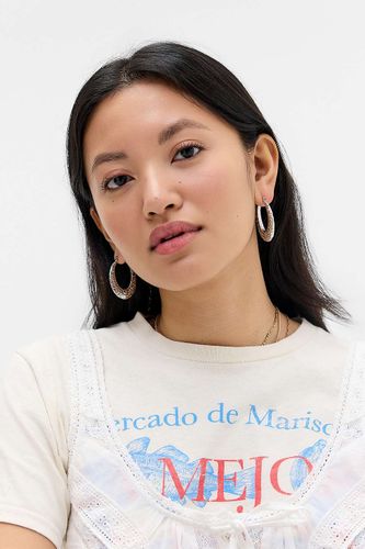 Boucles d'oreilles créoles en métal gravé, lot de 2 en taille: TAILLE UNIQUE - Silence + Noise - Modalova