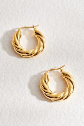 Boucles d'oreilles anneaux classiques en or olive - Réalta - Modalova