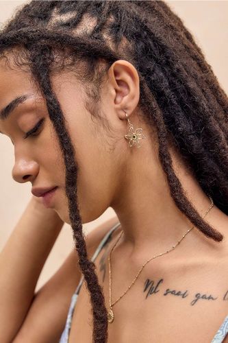 Boucles d'oreilles fleur et pierre en taille: TAILLE UNIQUE - Silence + Noise - Modalova