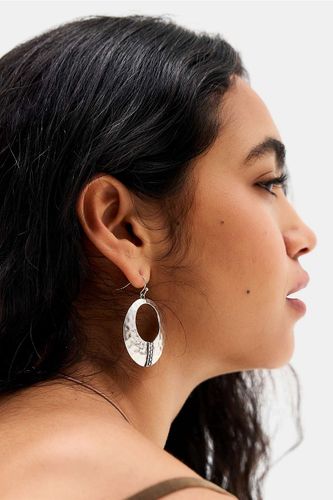 Boucles d'oreilles créoles cercle martelé en taille: TAILLE UNIQUE - Silence + Noise - Modalova