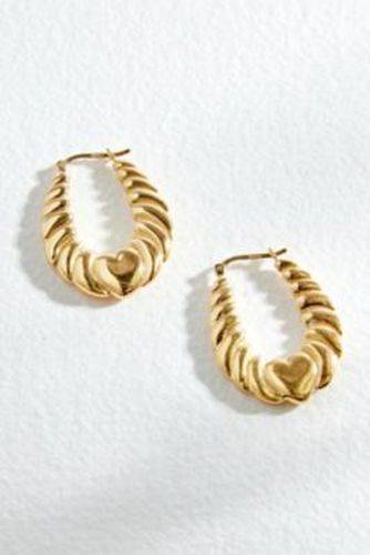 Boucles d'oreilles créoles en forme de caur épais Seol + Or par - Seol + Gold - Modalova