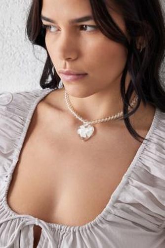 Collier ras du cou avec perles et caur en verre - Silence + Noise - Modalova