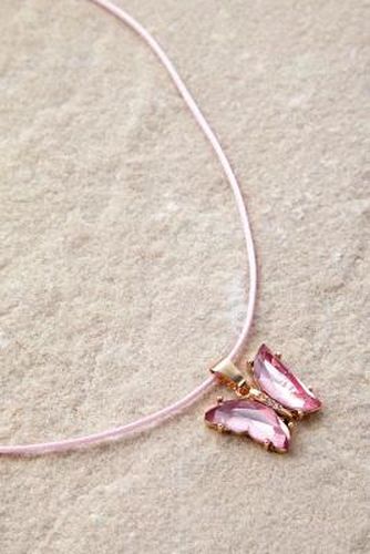 Collier à fil avec papillon en cristal - Silence + Noise - Modalova