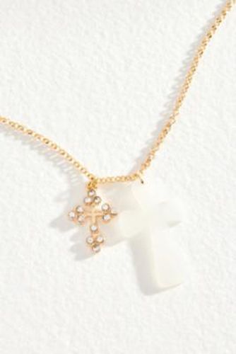 Collier Croix Perle en taille: TAILLE UNIQUE - Silence + Noise - Modalova