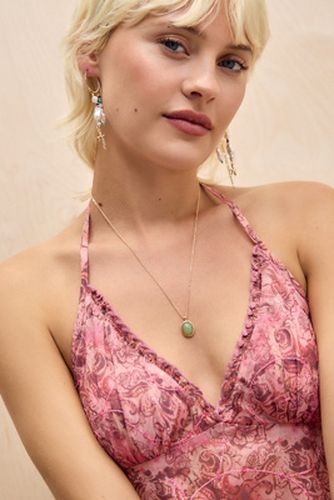 Collier pendentif pierre verte en taille: TAILLE UNIQUE - Silence + Noise - Modalova