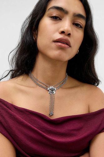 Collier triple chaîne à pendentif fleur épaisse en taille: TAILLE UNIQUE - Silence + Noise - Modalova