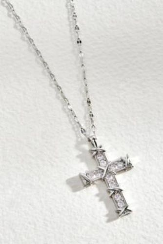 Woven Cross Necklace en Silver - Zambah - Modalova
