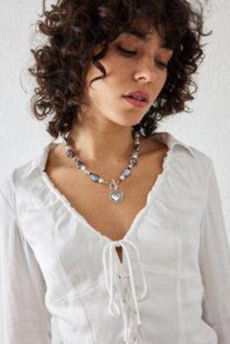 Collier de perles avec pendentif de caur - Silence + Noise - Modalova