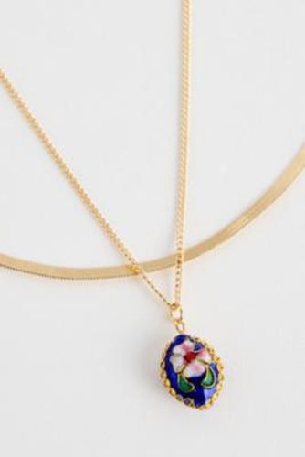 UO Bleu Charme Pendentif Collier 2-Paquet par en taille: TAILLE UNIQUE - Urban Outfitters - Modalova