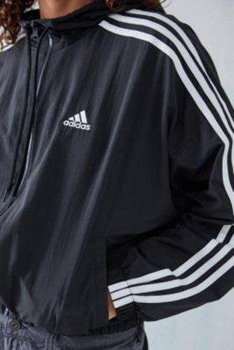 Débardeur à capuche zippé à 3 rayures avec fermeture éclair tissée en Noir taille: Small - adidas - Modalova