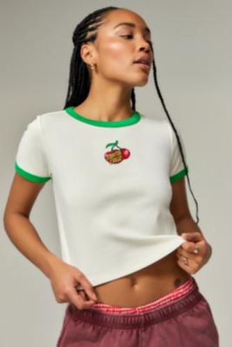 T-shirt Cherry aux bordures contrastantes en Crème taille: UK 6 - Santa Cruz - Modalova