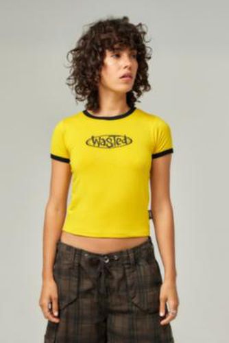 Ringer Negative T-shirt en Jaune taille: Small - Wasted Paris - Modalova