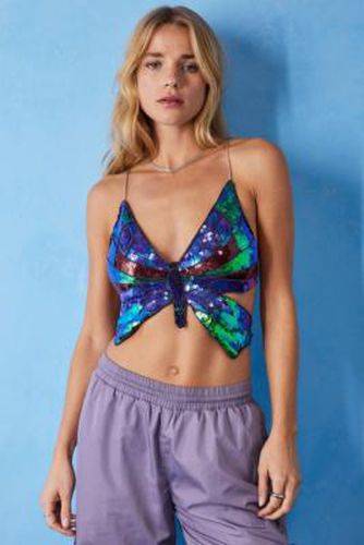 Haut lilas en forme de papillon orné de sequins - Daisy Street - Modalova