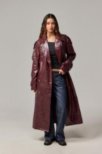 Manteau Trench en PU Bordeaux en taille: Small - Daisy Street - Modalova