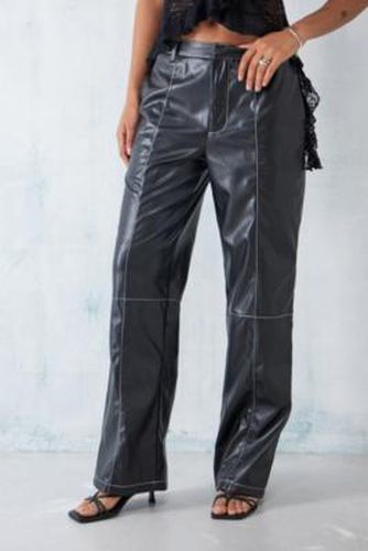 Pantalon à surpiqûres contrastées en PU en taille: XS - Daisy Street - Modalova