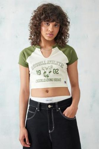 T-shirt raglan court écru - Russell Athletic - Modalova