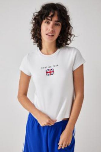T-shirt motif drapeau britannique Cool As en Blanc taille: XS - FCUK - Modalova
