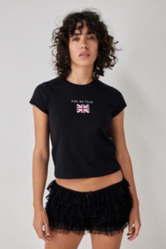 T-shirt motif drapeau britannique Hot As en Noir taille: XS - FCUK - Modalova