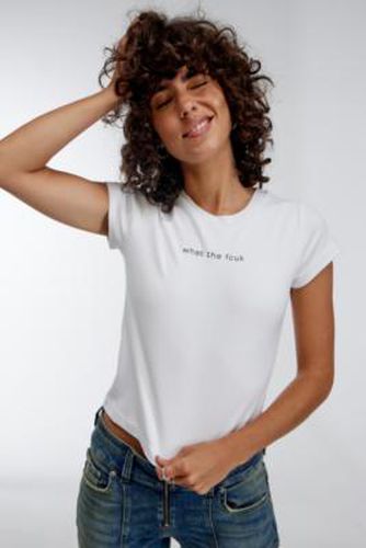 T-shirt court What The , exclusivité UO en Blanc taille: XS - FCUK - Modalova