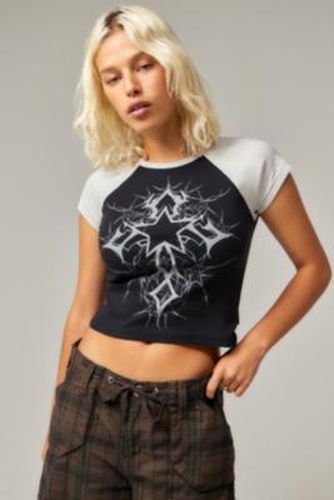 Minga - T-shirt raccourci imprimé d'une croix étoilée par en Noir taille: Small - Minga London - Modalova