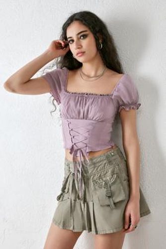 Minga Londres - Haut style folk Aurora mauve - Minga London - Modalova