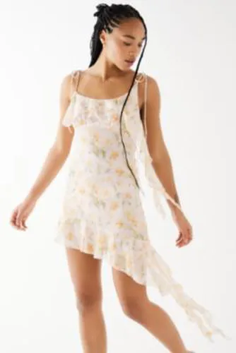 Kiss The Sky Bowery Floral Mini Dress en Peach taille: XS - Urban Outfitters - Modalova
