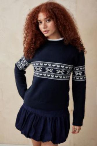 Pull Namirta en maille à motif jacquard et naud en taille: Medium - Motel - Modalova