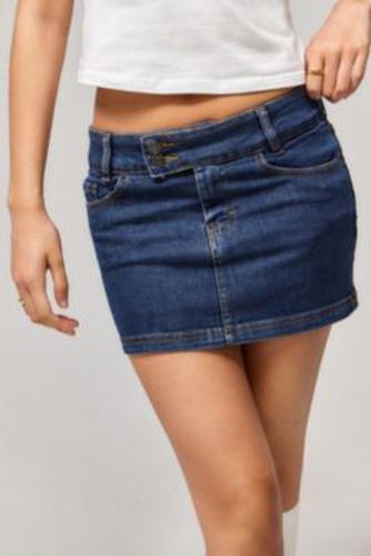 Mini-jupe en denim taille basse en Indigo taille: XS - Motel - Modalova