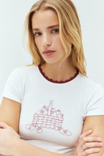 T-shirt imprimé fraise Zagy en Crème taille: XS - Motel - Modalova