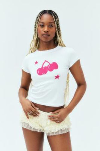 T-shirt raccourci Sutin imprimé cerise en Blanc taille: XS - Motel - Modalova