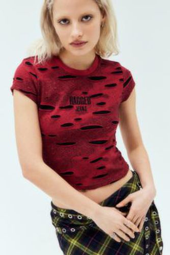 T-shirt ajouré rouge, exclusivité UO taille: Small - The Ragged Priest - Modalova