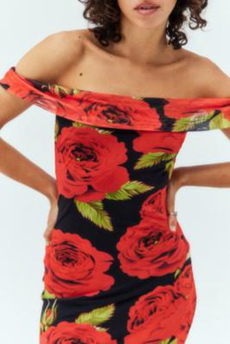 Robe midi Fran à fleurs en Rouge taille: XS - NEW girl ORDER - Modalova