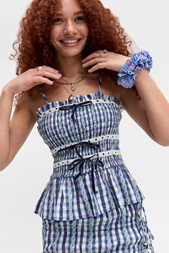 Haut Cami Margot Kayta Vichy Bleu Madder Damson par en taille: R-U 8 - Damson Madder - Modalova