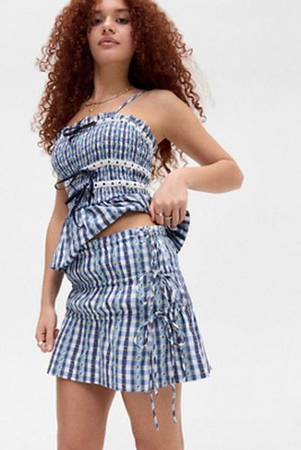 Mini jupe vichy Este Margot bleu en taille: R-U 8 - Damson Madder - Modalova