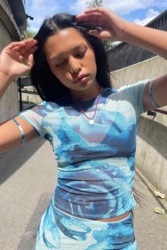 UO Exclusif Peri T-shirt Bébé en Maille en Bleu taille: XS - miaou - Modalova