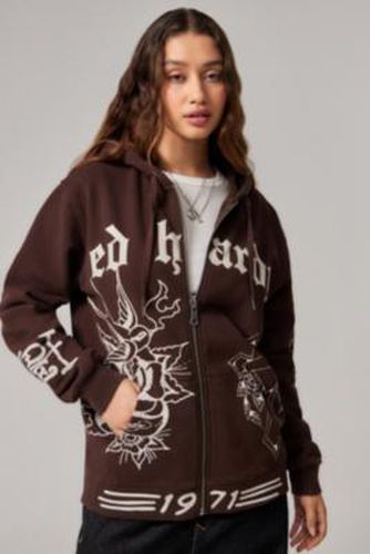 Sweat à capuche UO Exclusif Contour Taupe en taille: Small - Ed Hardy - Modalova