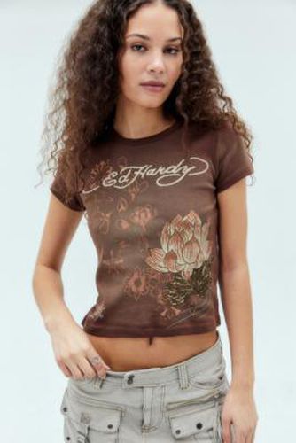 T-shirt effet rétréci Gentle Lotus, exclusivité UO en Marron taille: XS - Ed Hardy - Modalova