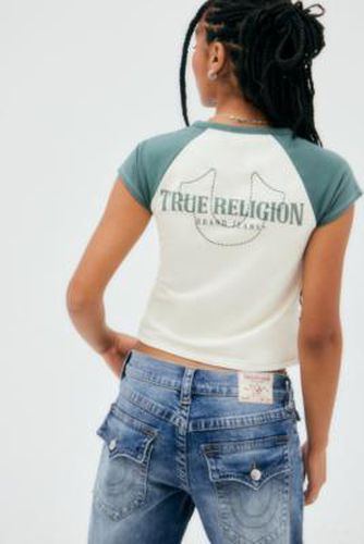 T-shirt à manches raglan color-block bleu sarcelle en Vert taille: Small - True Religion - Modalova