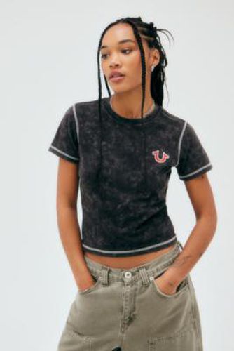 T-shirt à coutures contrastantes, exclusivité UO en Noir taille: Small - True Religion - Modalova
