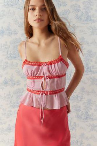 Ivy Lace Tie-Front Cami en Pink taille: 2XS - Kimchi Blue - Modalova