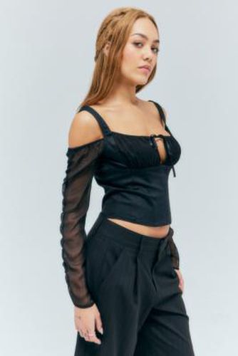 UO - Blouse style corset en voile noire par taille: 2XS - Urban Outfitters - Modalova