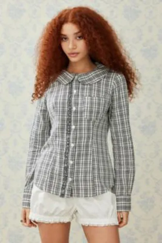 Chemise à col à carreaux UO Aria par en / taille: 2XS - Urban Outfitters - Modalova