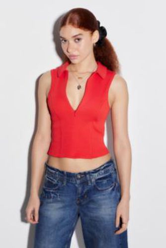 Débardeur côtelé UO Reece par en Rouge taille: XS - Urban Outfitters - Modalova