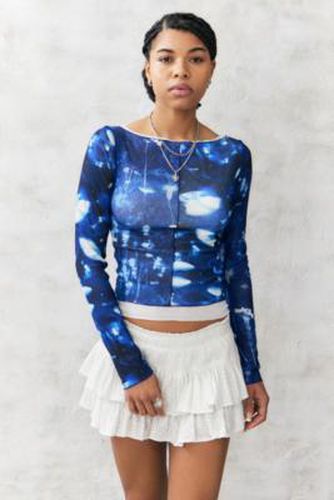 UO - Haut en maille à double couche Lexi par en Bleu taille: XS - Urban Outfitters - Modalova