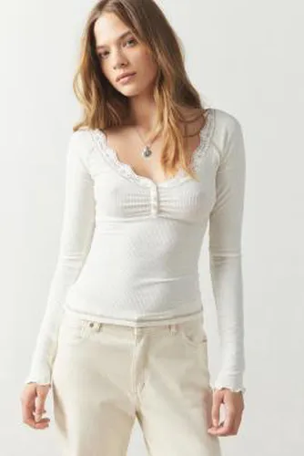 Diana Lace-Trim Henley Top en taille: Small - Out From Under - Modalova