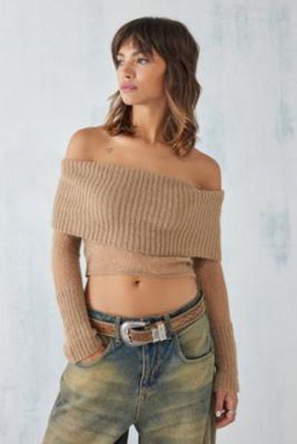 UO - Haut à épaules dénudées transparent en maille Sophia par en taille: XL - Urban Outfitters - Modalova
