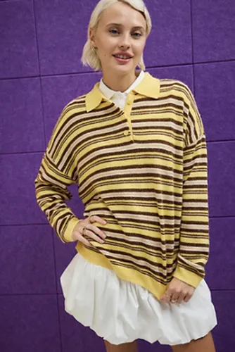 Iets frans. Stripe Oversized Polo Jumper en taille: XL - iets frans... - Modalova