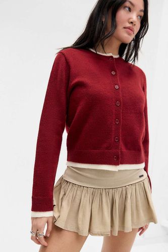 Cardigan uni à double épaisseur Preppy en taille: XS - BDG - Modalova