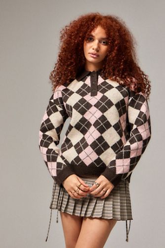 UO Argyle Collared Jumper par en taille: XS - Urban Outfitters - Modalova